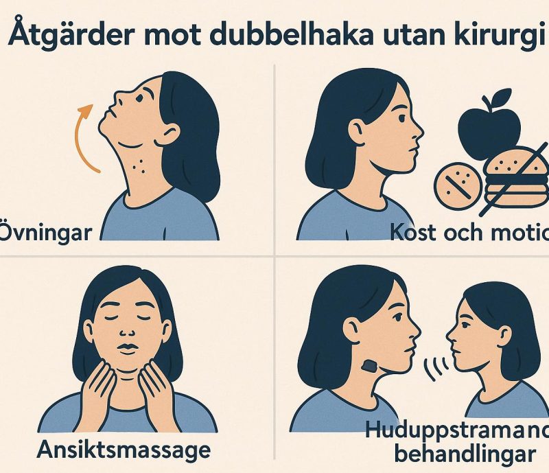 Åtgärder mot dubbelhaka utan kirurgi