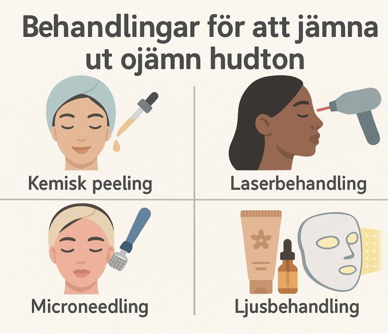 Behandlingar för att jämna ut ojämn hudton