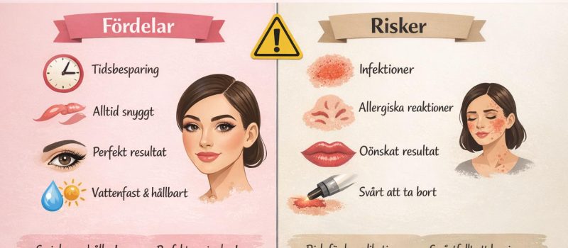 Permanent makeup: Fördelar och risker